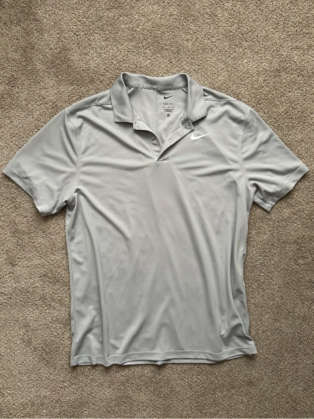 Nike Men’s Gray Dri-FIT Polo Shirt
